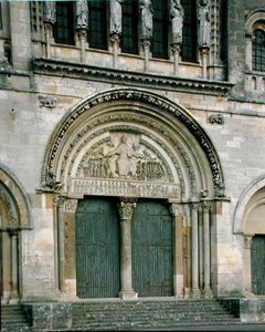 Central Portal of the Abbey Church, reconstructed by Viollet-le-Duc by French School